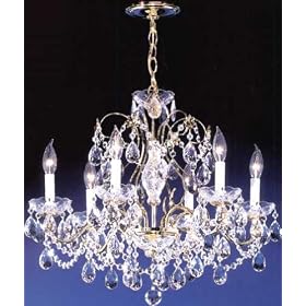 Jewelry Six Light Crystal Chandelier by James R. Moder