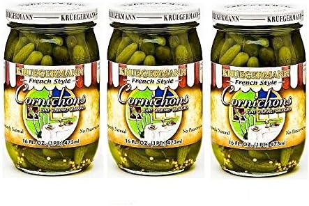 SHIPS FREE Get 3 (16 fl.oz) Kruegermann Cornichons French Style (48 fl.oz)