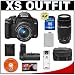 Canon Digital Rebel XS 10.1MP Digital SLR Camera (Black) + Canon EF-S 18-55mm IS Lens + Canon EF 75-300mm III Lens + Canon BG-E5 Battery Grip + Spare LP-E5 Battery + 4GB Card + Gadget Bag