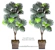 Two 6' Fan Palm Tripled Artificial Trees Silk Plants