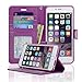 Navor Protective Flip Wallet Case for iPhone 6S Plus & iPhone 6 Plus [5.5 inch] - Purple (IP6PPP)