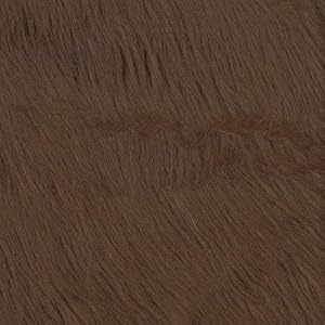 60-Wide-Faux-Fur-Luxury-Shag-Brown-Fabric-By-The-Yard