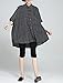 ELLAZHU Women Loose Black&White Stripe Bat-wings Blouse GA276