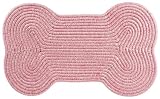 Pet Supplies : PINK - Bone-Shaped Braided Rugs