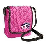 NHL Columbus Blue Jackets Pink Quilted Purse