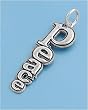 Peace Letters Pendant - Sterling Silver - 37mm