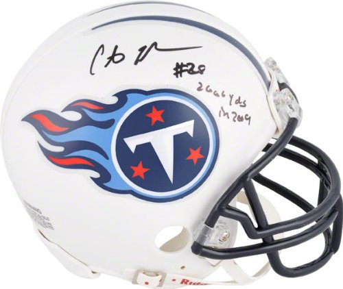 Chris Johnson Autographed Mini Helmet | Details: Tennessee Titans, with 