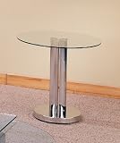 Contemporary Chrome Metal Leg Base Coffee Side/End Occasional Table