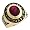 14k Gold January Birthstone 2012 Graduation Mens Ring