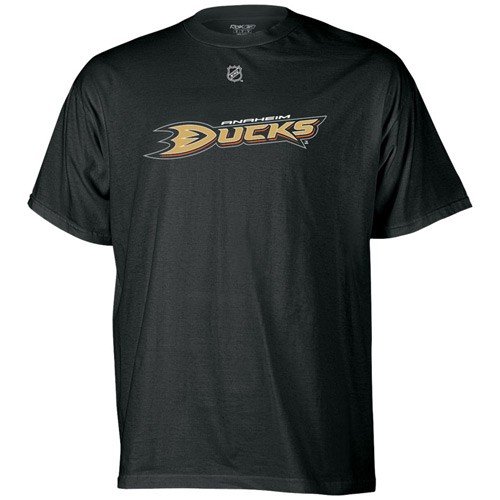 NHL Men's Anaheim Ducks Primary Logo T-Shirt (Black, Large)