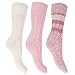 FLOSO® Ladies/Womens Thermal Thick Chunky Wool Blended Socks (Pack Of 3)