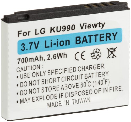 Lithium-Ionen Handy-Akku (3,7 Volt, 700 mAh) f&uuml;r LG HB620T;KE998 Preisvergleich
