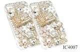 Apple iPhone 4 & 4S Handmade Rhinestone Crystal Clear 3D Purse Hard Shell Case w/ Screen Protector in Transparent