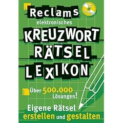 Reclams Kreuzwort R�tsel Lexikon. CD-ROM f�r Windows 98/SE/ME/NT 4/2000,XP. Eigene R�tsel erstellen und gestalten.