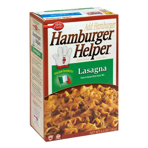 Hamburger Helper, Lasagna, 6.4-Ounce Boxes (Pack of 6)