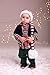 birdyboutique.com Elf Hat for Baby Christmas Holiday Striped Red White with Pom Pom Boys Girls Crochet 6 Month - Toddler