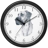 Great Dane Dog (MS) Wall Clock by WatchBuddy Timepieces (Black Frame)