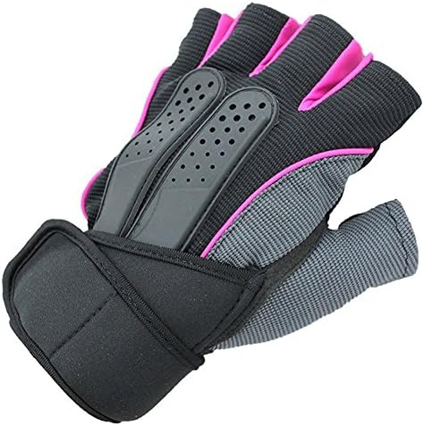 Deligloves Men Outdoor Cycling Weight Lifting Half Finger Gloves Red XL