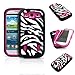 Galaxy S3 Case, MagicMobile® Dual Hard Heavy-Duty Plastic Protective Case for Samsung Galaxy S3 / I9300 Hybrid White and Black [Zebra-Pattern] Rugged Silicone Armor Impact Shockproof Cover [Rose Pink]