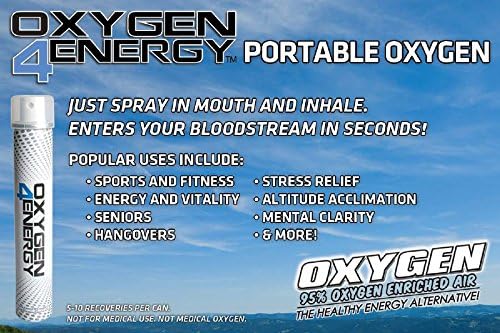 3 Pack of Pure Oxygen Cans by Oxygen4Energy OxygenEnergy