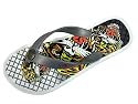 MENS ED HARDY WHITE TIGER FLIP FLOPS SANDALS 11