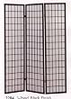 Traditional 3-Panel Black Finish Wooden Screen