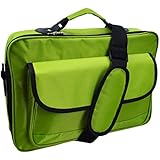 Lotsaveoutlet 10.1" 11.6" 12.5" 13.3" 14" Inch Green Laptop Bag Case Notebook Bag Case For Apple Macbook Macbook Air Macbook Pro Retina HP IBM Dell Latitude XPS Acer Alienware Sony Ultrabook XL Laptop Notebook Classic Series compartment Studio Slim Foam Carrying Messenger Bag Sleeve 1680D Case Briefcase Holder Green Padded