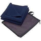 Aquis Adventure Microfiber Towel, Blueberry, Large (19 x 39-Inches) by Aquis
