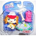 Littlest Pet Shop Exclusive Single Pack Figure Puppy Dog with Hat & Fire Hydrant