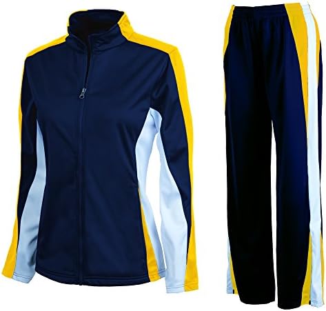 Charles River Women's Energy Jacket and Pant Set - Many Colors (Large, Navy/Gold/White)