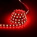 XKTTSUEERCRR 16.4ft/5M, Black PCB 5050 SMD 300LED/Roll, Red Color, Waterproof(IP65) Flexible Strip Light, DC 12V For Outdoors/ Indoors/ Car/ Truck/ Mall/ Booth/ Stage/ House Celebration Decoration + DC Connector (Power Supply Not Included)