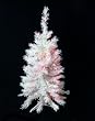 3' Pre-Lit White Artificial Christmas Tree - Pink Lights