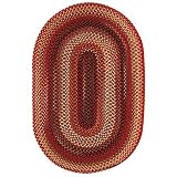 Capel Rugs Americana 4 x 6 oval Country Red Area Rug