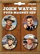 John Wayne 4 Piece Round Refrigerator Magnet Set