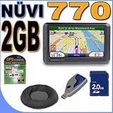 51ZZh5yGMPL. SL160  Garmin Nuvi 770 Portable GPS Vehicle Navigation System w/ 4.3 LCD Widescreen  BeanBag 2GB SD BigVALUEInc Accessory Saver Bundle + MORE