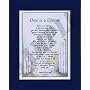 "Once In A Lifetime" Heart-stirring, 8x10 Poem, Double-matted In Navy/White And Enhanced With Watercolor Graphics.