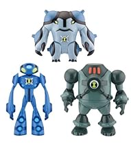 Ben 10 Ultimate Alien 4 Inch Set of 3 Action Figure Ultimate Echo Echo, Ultimate Cannonbolt NRG