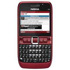 Nokia E63 Ruby Red (QWERTZ-Tastatur, Ovi, UKW-Stereo-Radio, UMTS, GPRS, Nokia Maps, 2 MP) Smartphone ohne Branding