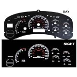 1999-2002 Chevrolet Silverado Full Size Truck Black Indiglo Glow Gauge 99 00 01 02 