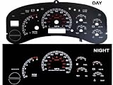 1999-2002 Chevrolet Silverado Full Size Truck Black Indiglo Glow Gauge 99 00 01 02
