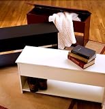 White Raised Panel Shoe Bench
