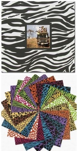Zebra Africa Scrapbook Kit - 12 x 12 Album  Papers 