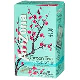AriZona Green Tea with Ginseng and Honey 20 Count Tea Bags 1.09 Ounce Boxes Pack of 6 by Arizona