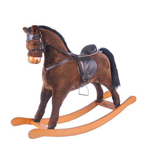 Labebe DIY Large Size Wood Rocking Horse 3 to 8 Years Handsome Boy Toy [Toy]