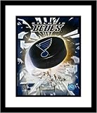 St Louis Blues NHL Framed 8x10 Photograph Team Logo and Hockey Puck