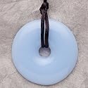 Teething Bling Donut Teething Necklace - Cotton Candy Blue