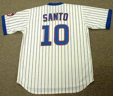 RON SANTO Chicago Cubs Majestic Cooperstown THROWBACK Home Baseball Jersey, XL