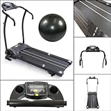 Gym Master Motorised 1.5 HP Electric Treadmill in Black includes Free Balance Ball.