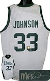 Signed Magic Johnson Uniform - Michigan State Spartans White Custom PSA Hologram - Autographed NBA Jerseys