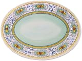 Heavy Duty Melamine Ceramic inspired design 16 oval platter ~ Daisies
